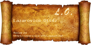 Lazarovics Ottó névjegykártya