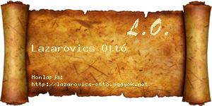 Lazarovics Ottó névjegykártya