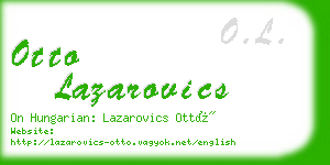 otto lazarovics business card